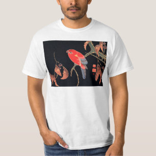 Red Parrot on the Branch of a Tree by Ito Jakuchu T-Shirt