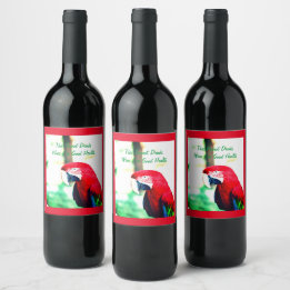 Red Parrot Wine Labels
