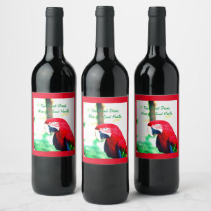 Red Parrot Wine Labels