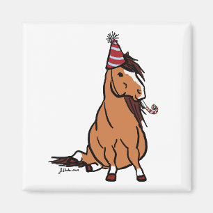 Red Party Pony Magnet