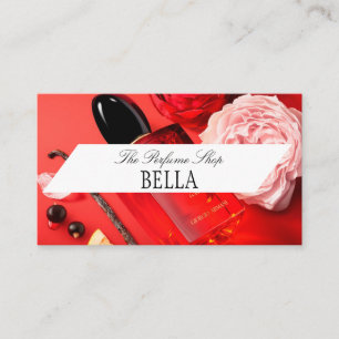 Red Passione Perfume Shop Business Card