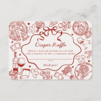 Red Pasta Special Delivery Italian Diaper Raffle