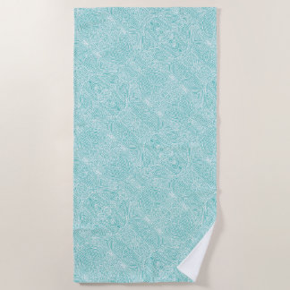 Red Pattern Beach Towel
