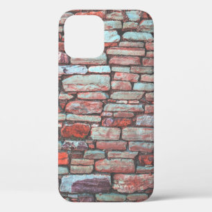 Red pavement bricked wall iPhone 12 case