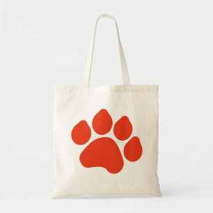 Red Paw Print Bag