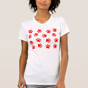 RED PAW PRINTS T-Shirt