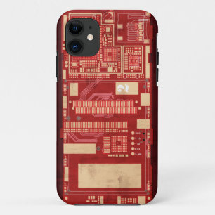 Red pcb circuit boart iPhone 11 case