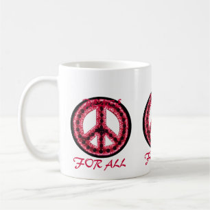 red peace for all mug