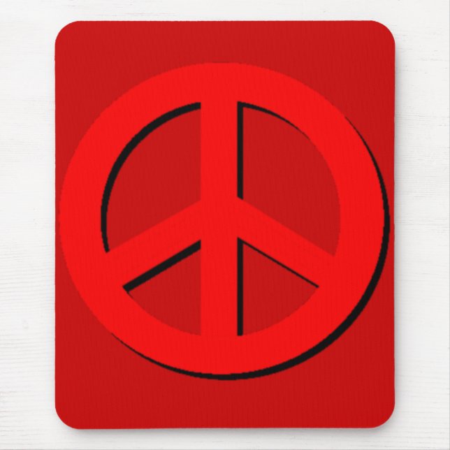 Red Peace Mousepad (Front)