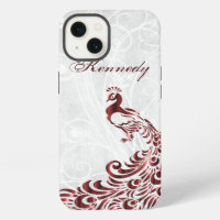 Red Peacock Personalised Case-Mate iPhone Case