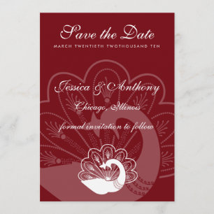 red peacock save the date