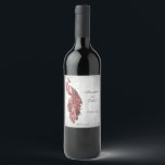 Red Peacock Wedding Wine Label<br><div class="desc">Personalise a unique wine label for your wedding reception with a Red Peacock Wedding Wine Label.  Wine Label design features an elegant peacock against delicate foliage and grunge background.  Personalise with the groom and bride's names along with the wedding date. Additional wedding stationery available with this design as well.</div>