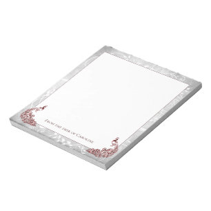Red Peacocks Notepad