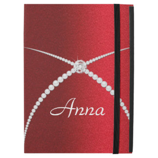 Red Pearl Monogrammed iPad Pro 12.9" Case