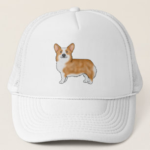 Red Pembroke Welsh Corgi Cute Dog Illustration Trucker Hat