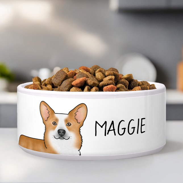 Red Pembroke Welsh Corgi Dog Head And Custom Name (Creator Uploaded)