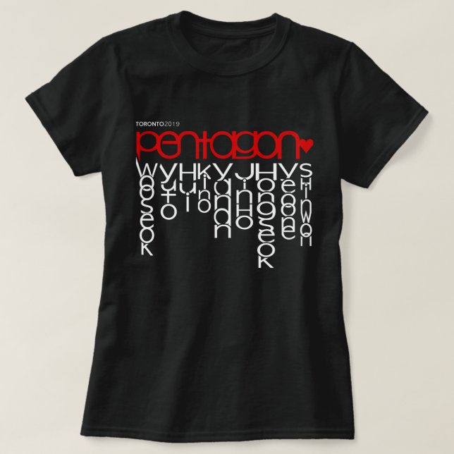 Red Pentagon T-Shirt (Design Front)