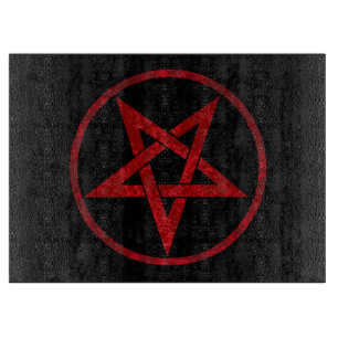 Red pentagram cutting board