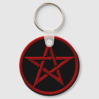 Red Pentagram Keychain