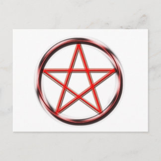 Red Pentagram Postcard