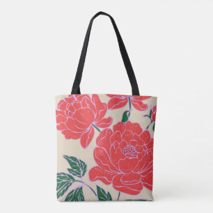 Red Peonies #1 Tote Bag
