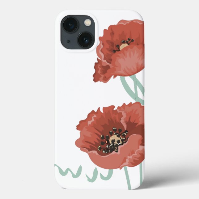 Red Peonies iPad Case (Back)