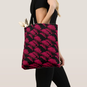 Red Peony Flowers Art Pattern Tote Bag