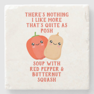red pepper and butternut squash soup stone coaster