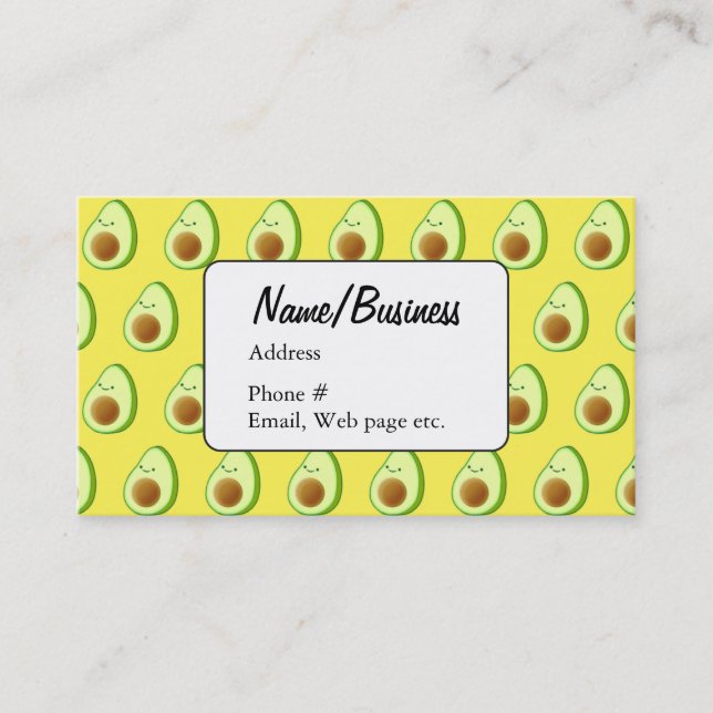 Red Pepper Cartoon Pattern Business Card (Front)