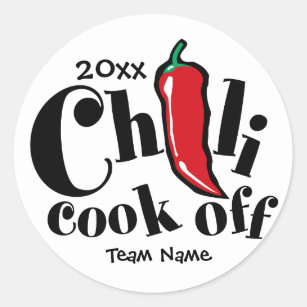 Red Pepper Chilli Cook Off Contest Classic Round Sticker