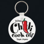 Red Pepper Chilli Cook Off Contest Key Ring<br><div class="desc">It's the Annual Chilli Cook Off and this is perfect for your team. Customise the text to add the year and your team name (or competition name or Chilli Champ!) This design is on many other products perfect for the yearly event!</div>