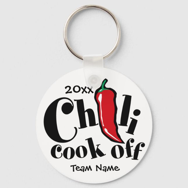 Red Pepper Chilli Cook Off Contest Key Ring (Front)