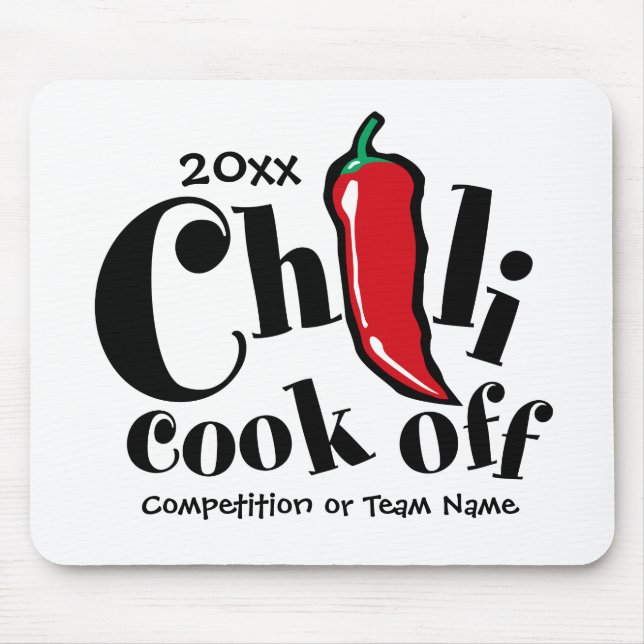 Red Pepper Chilli Cook Off Contest Mouse Mat (Front)