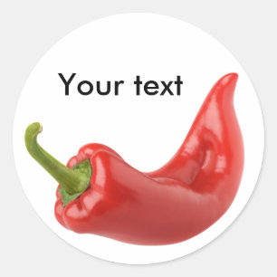 Red pepper classic round sticker
