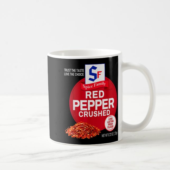 Red Pepper Crushed Halloween Sce Costume Group Mat Coffee Mug (Right)