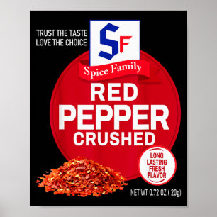 Red Pepper Crushed Halloween Sce Costume Group Mat Poster