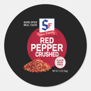 Red Pepper Crushed Sce Group Family Matching Hallo Classic Round Sticker