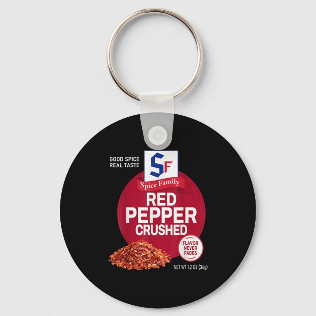 Red Pepper Crushed Sce Group Family Matching Hallo Key Ring (Front)