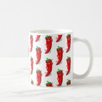 Red Pepper Diva Cartoon Pattern