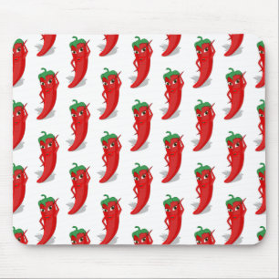 Red Pepper Diva Cartoon Pattern Mouse Mat