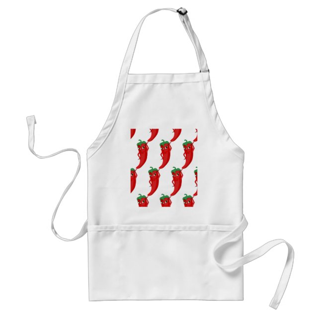Red Pepper Diva Cartoon Pattern Standard Apron (Front)