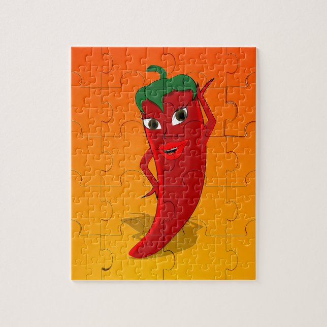 Red Pepper Diva Jigsaw Puzzle (Vertical)