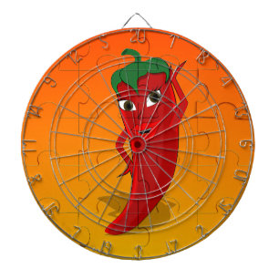 Red Pepper Diva Jigsaw Puzzle Dartboard