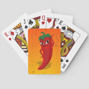 Red Pepper Diva Jigsaw Puzzle Playing Cards