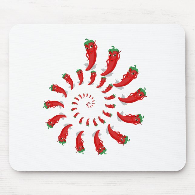 Red Pepper Diva Spiral Mouse Mat (Front)