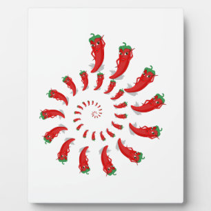 Red Pepper Diva Spiral Plaque