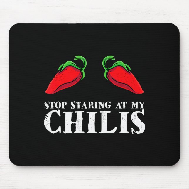 Red Pepper Hot Scy Food Funny Stop Staring At My C Mouse Mat (Front)