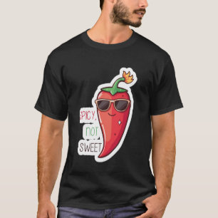 Red Pepper Spicy Not Sweet Sticker Aesthetic Neuro T-Shirt