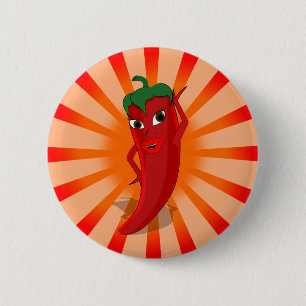Red Pepper Superstar 6 Cm Round Badge