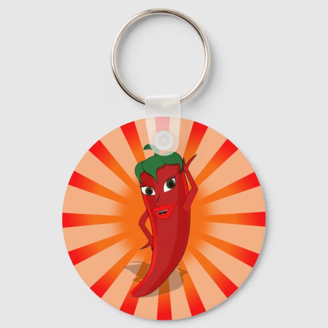 Red Pepper Superstar Key Ring (Front)